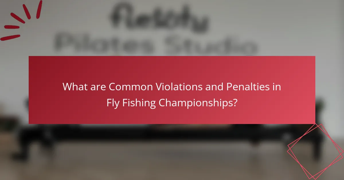 What are Common Violations and Penalties in Fly Fishing Championships?