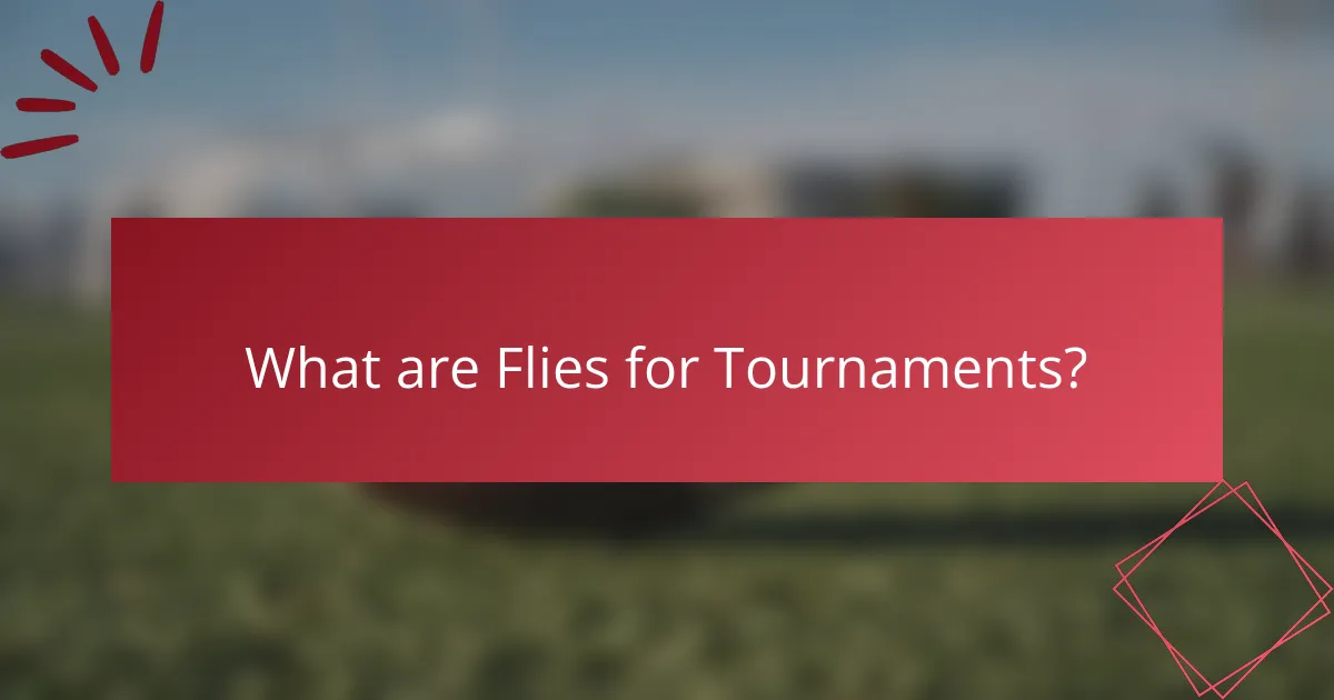 What are Flies for Tournaments?