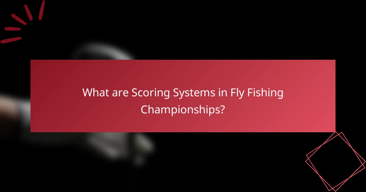 What are Scoring Systems in Fly Fishing Championships?