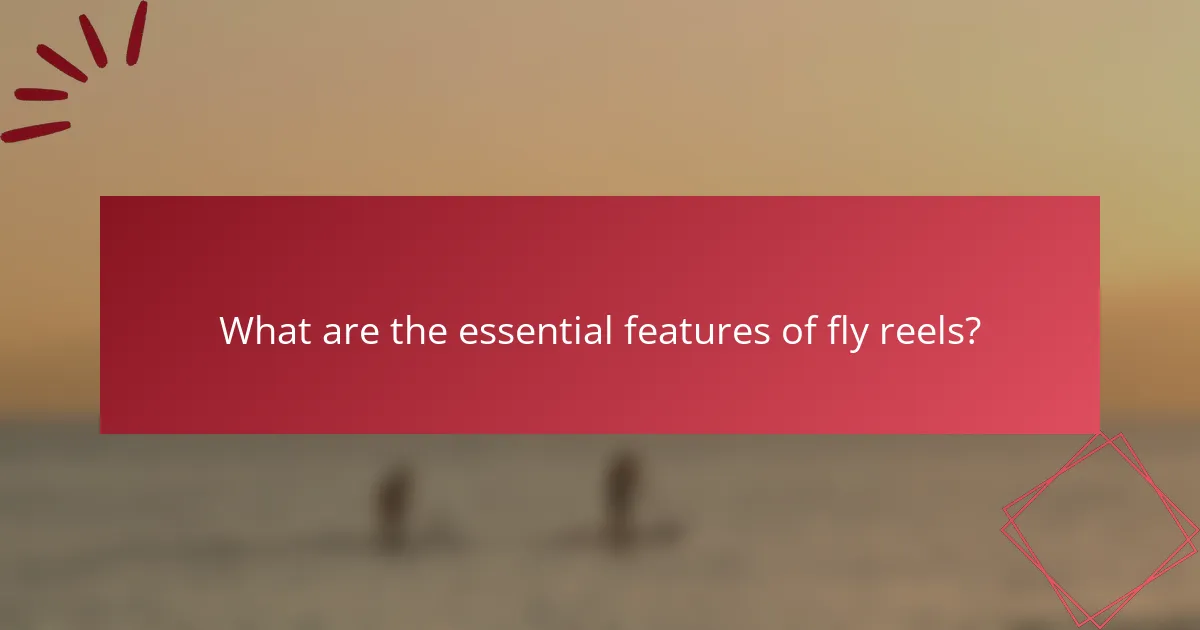 What are the essential features of fly reels?
