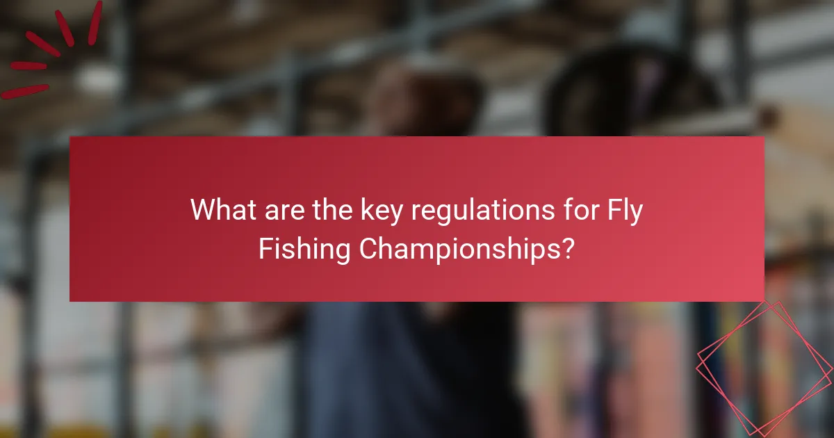 What are the key regulations for Fly Fishing Championships?