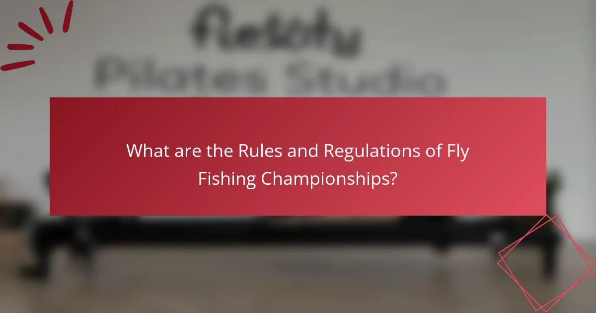 What are the Rules and Regulations of Fly Fishing Championships?