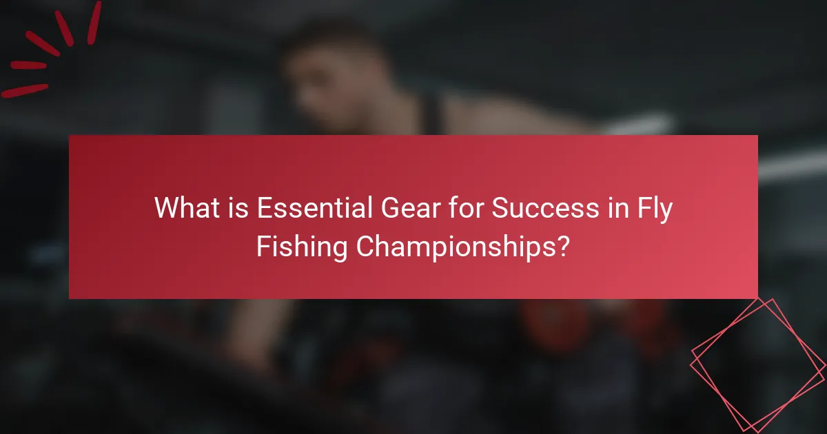 What is Essential Gear for Success in Fly Fishing Championships?