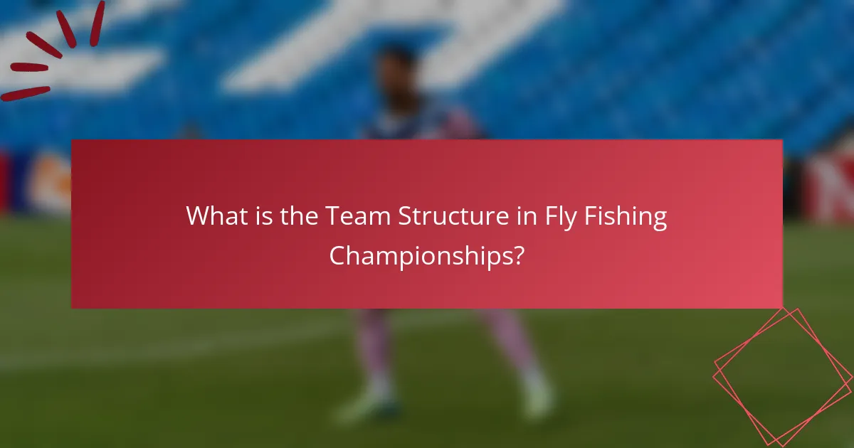 What is the Team Structure in Fly Fishing Championships?