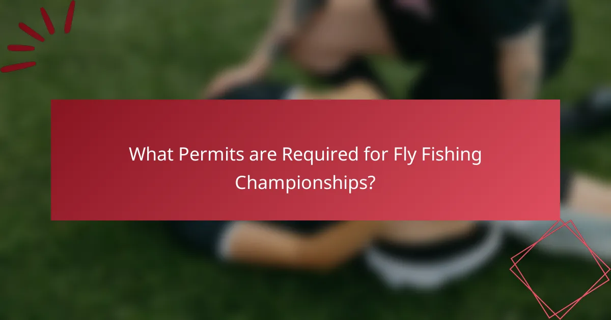 What Permits are Required for Fly Fishing Championships?