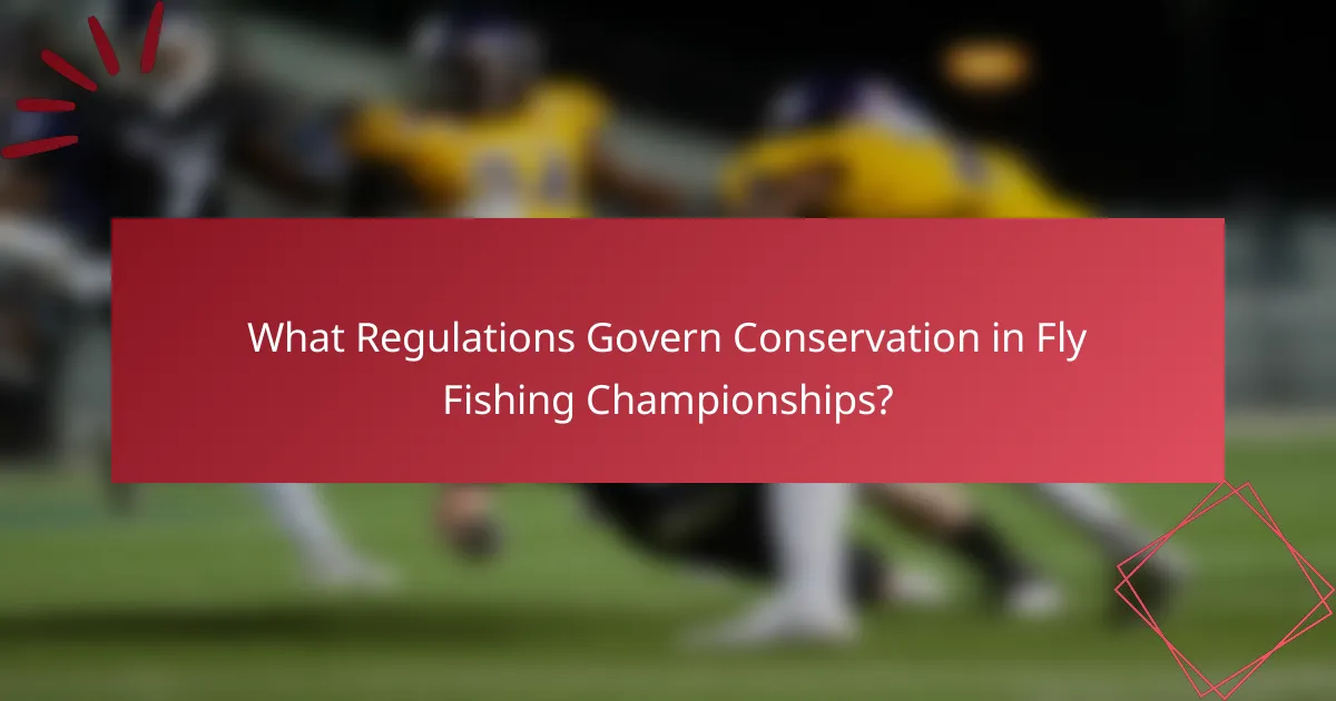 What Regulations Govern Conservation in Fly Fishing Championships?